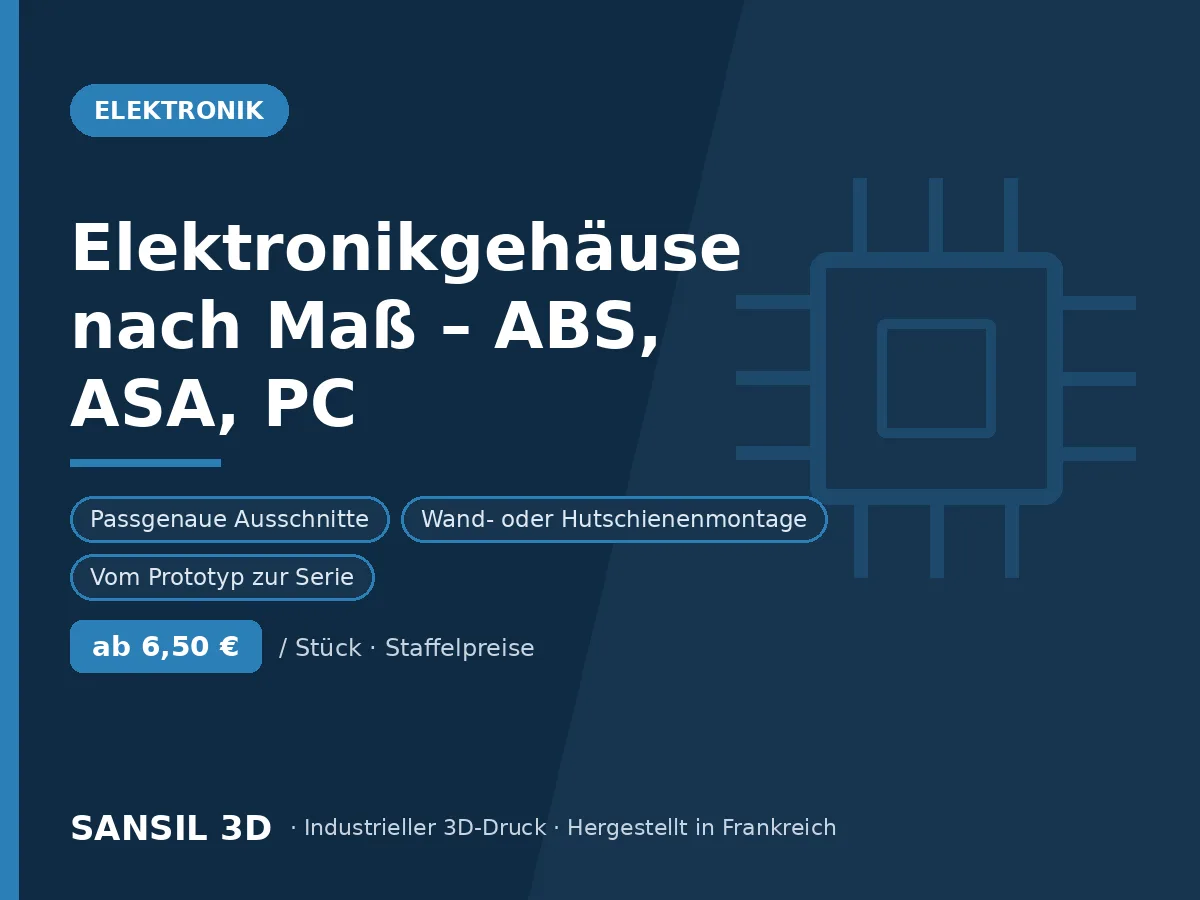 Elektronikgehäuse nach Maß – ABS, ASA, PC