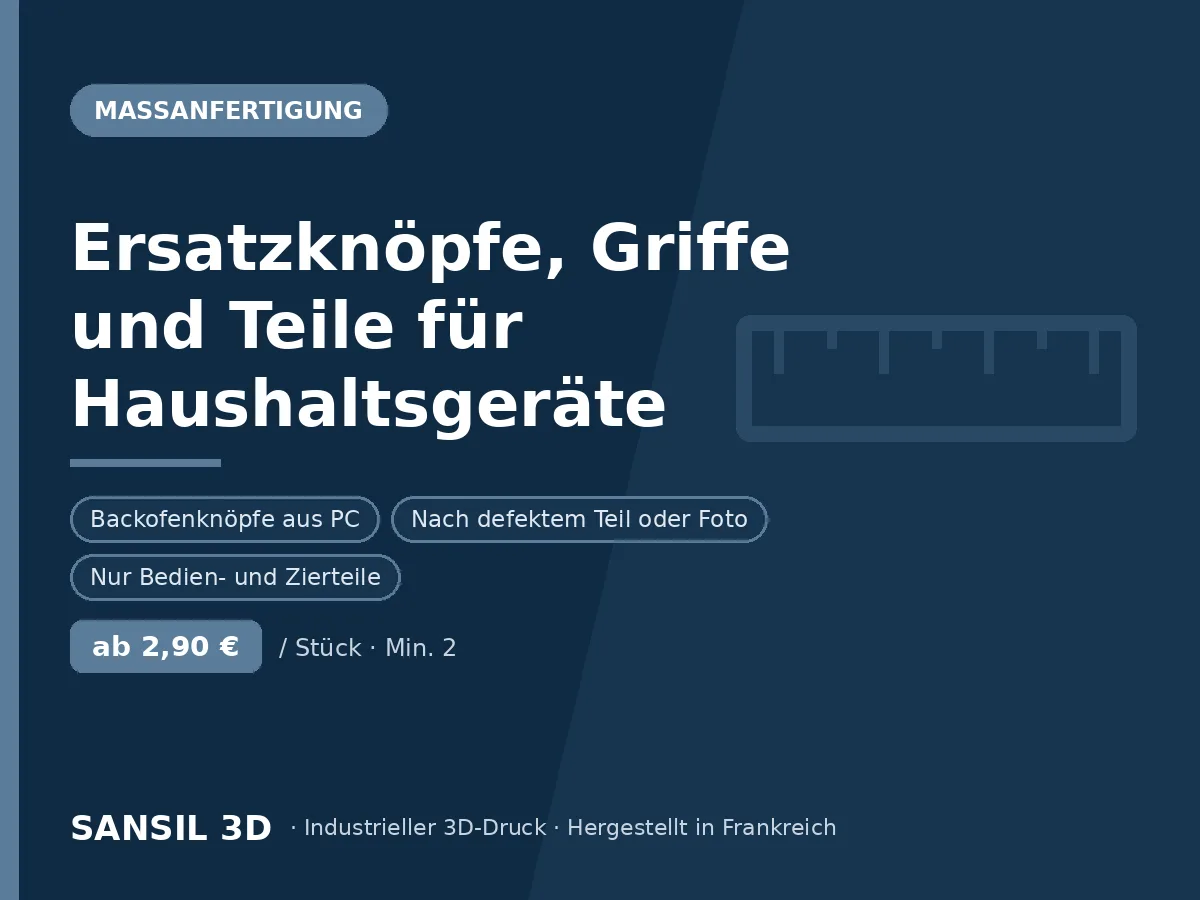 Knöpfe, Griffe und Ersatzteile für Haushaltsgeräte
