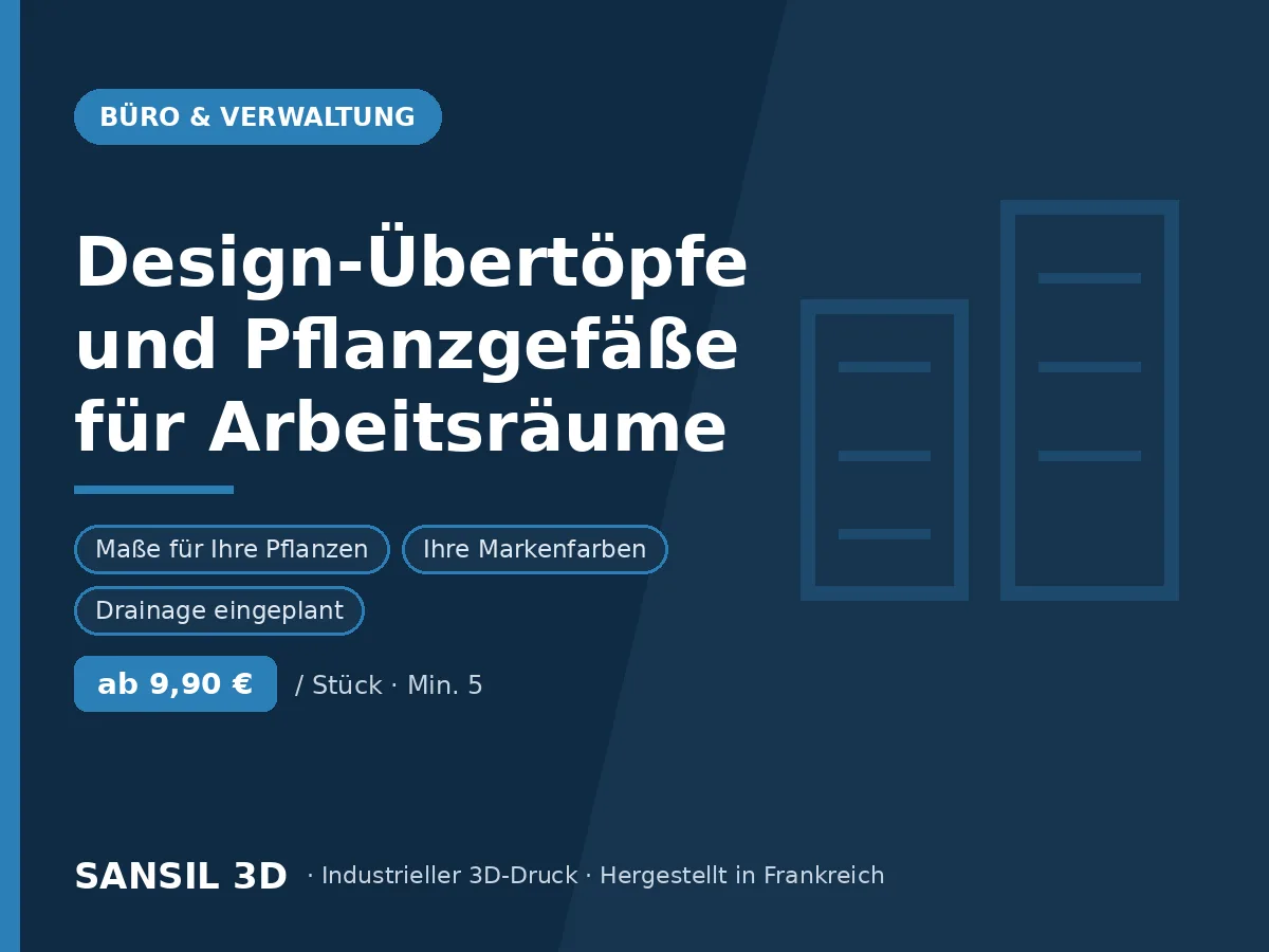 Design-Übertöpfe und Pflanzgefäße für Arbeitsumgebungen