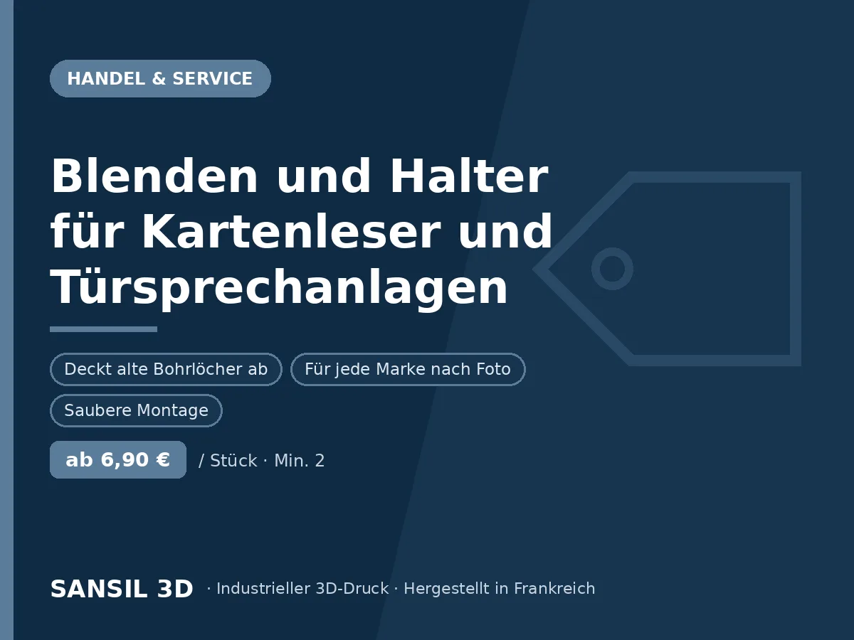 Abdeckungen und Halter für Kartenleser und Türsprechanlagen