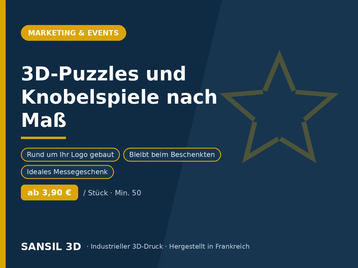 Individuelle Knobelspiele und 3D-Puzzles