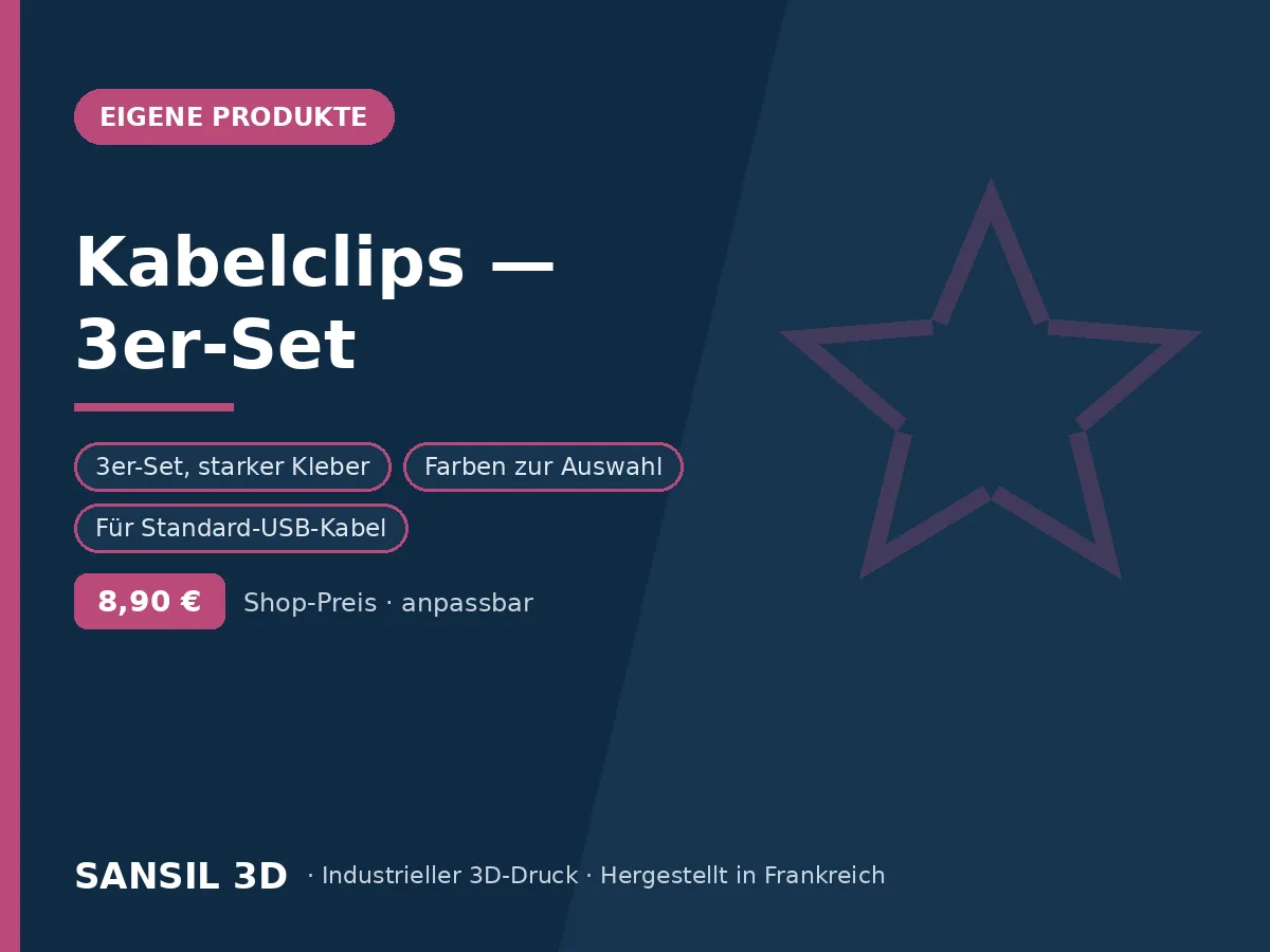 Kabelclips – 3er-Set