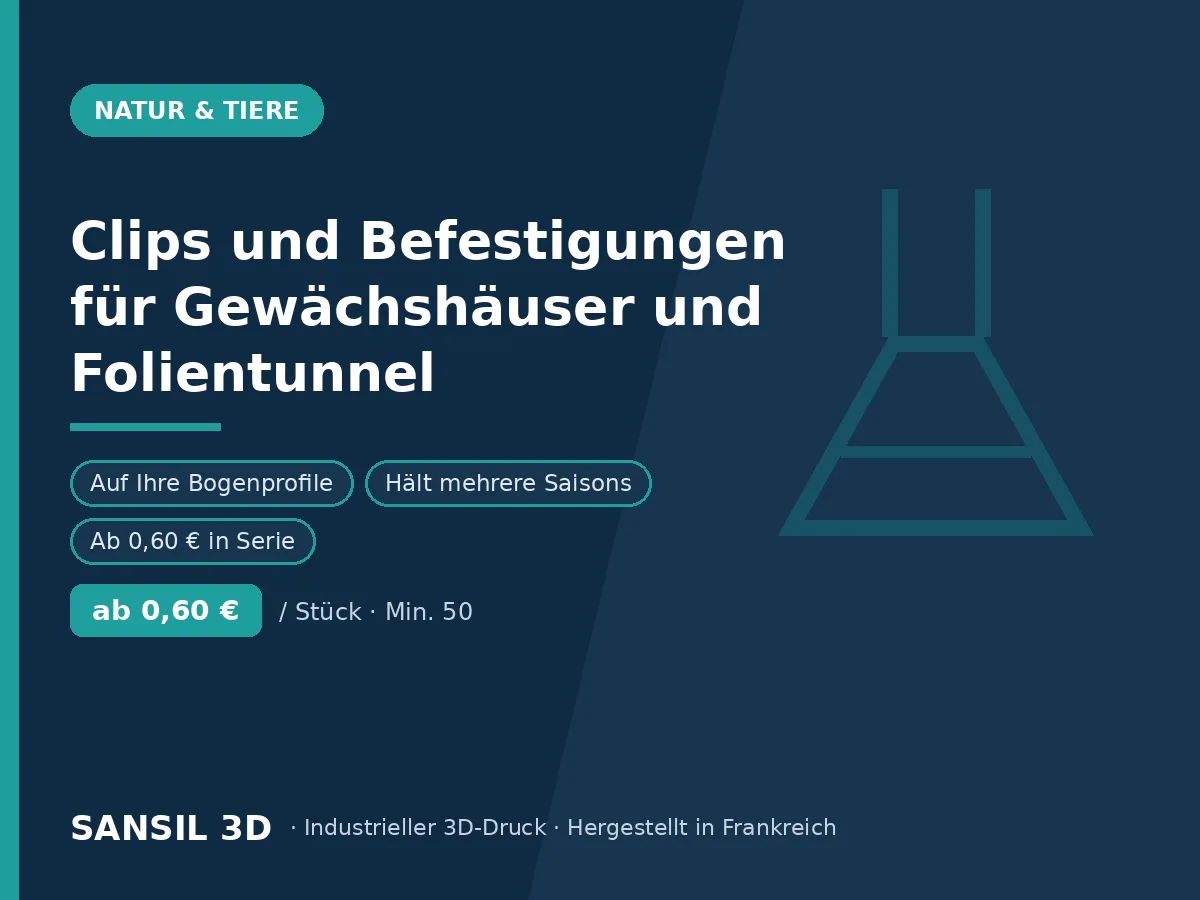 Clips und Befestigungen für Gewächshäuser und Folientunnel