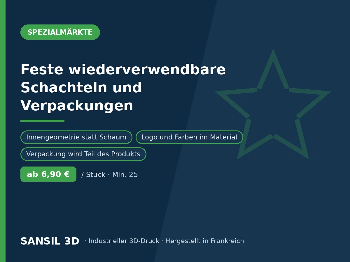 Schatullen, Etuis und wiederverwendbare Hartverpackungen
