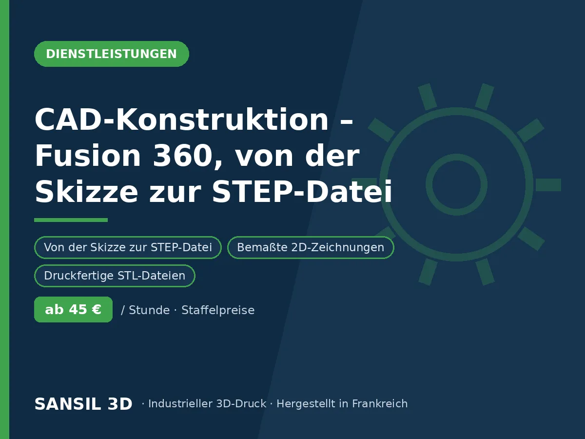 CAD-Konstruktion mit Fusion 360 – von der Skizze zur STEP-Datei