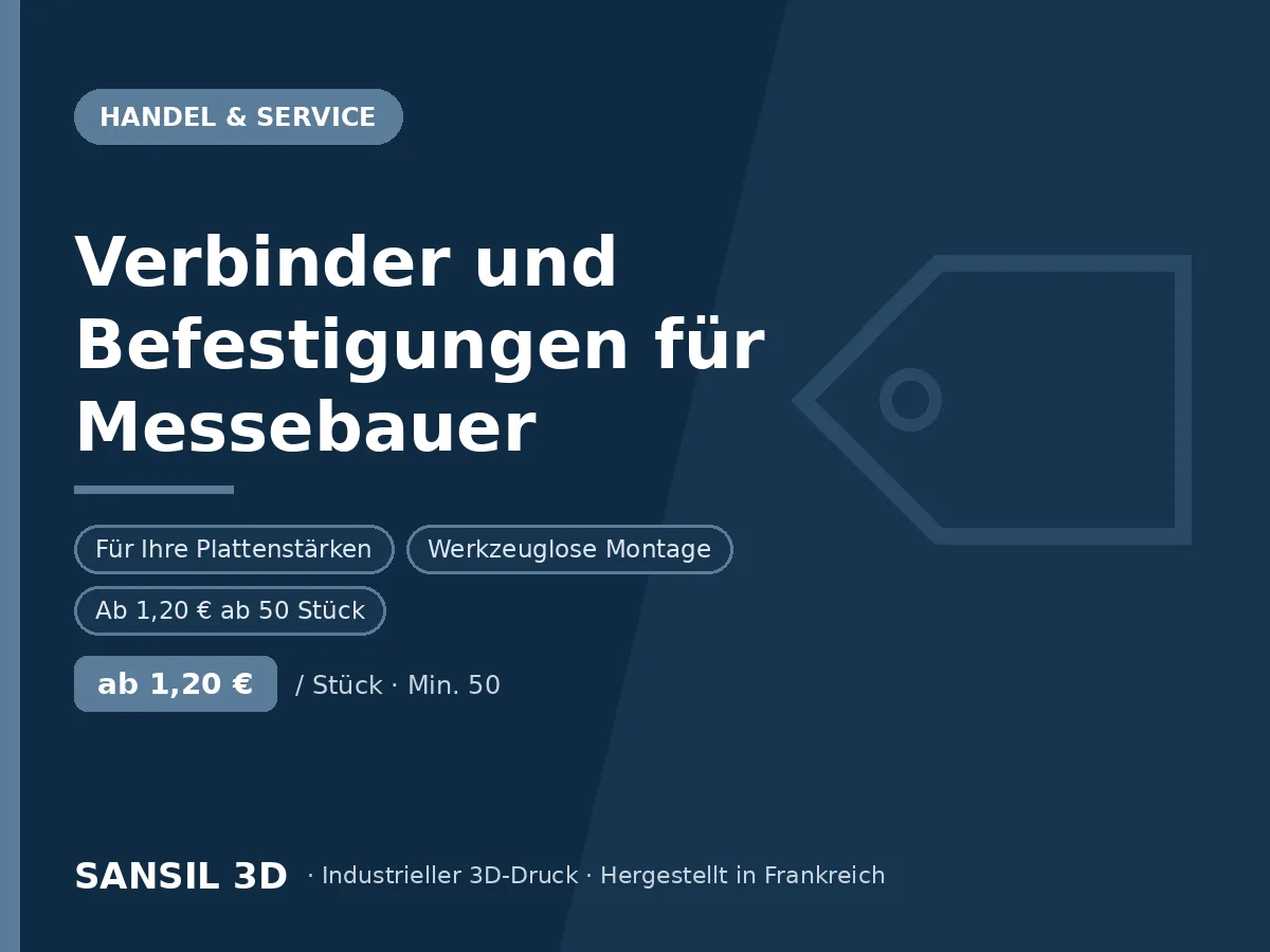 Verbinder und Befestigungen für den Messebau
