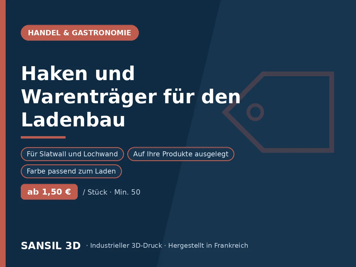 Haken und Halterungen für die Ladeneinrichtung