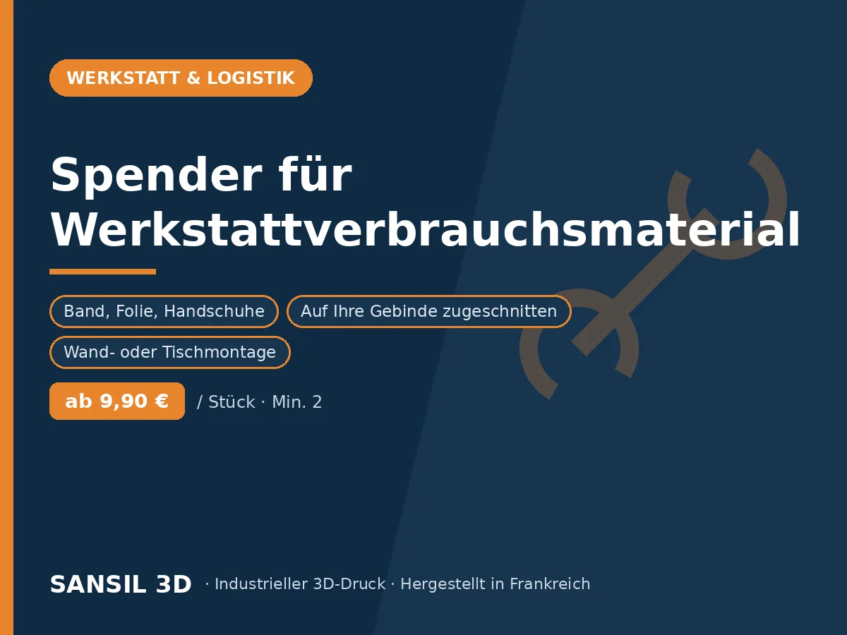 Abroller und Spender für Werkstattverbrauchsmaterial