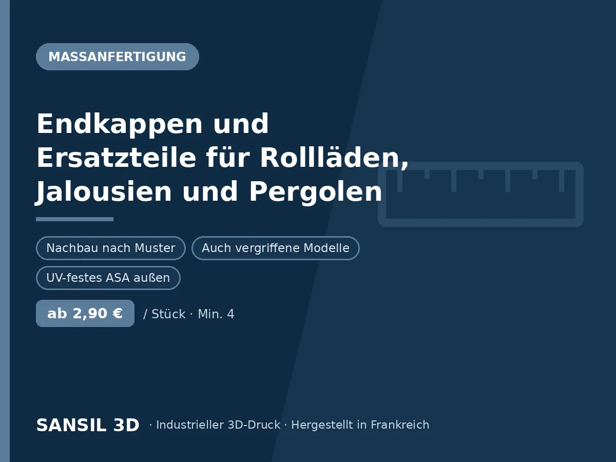 Endkappen und Ersatzteile für Rollläden, Markisen und Pergolen