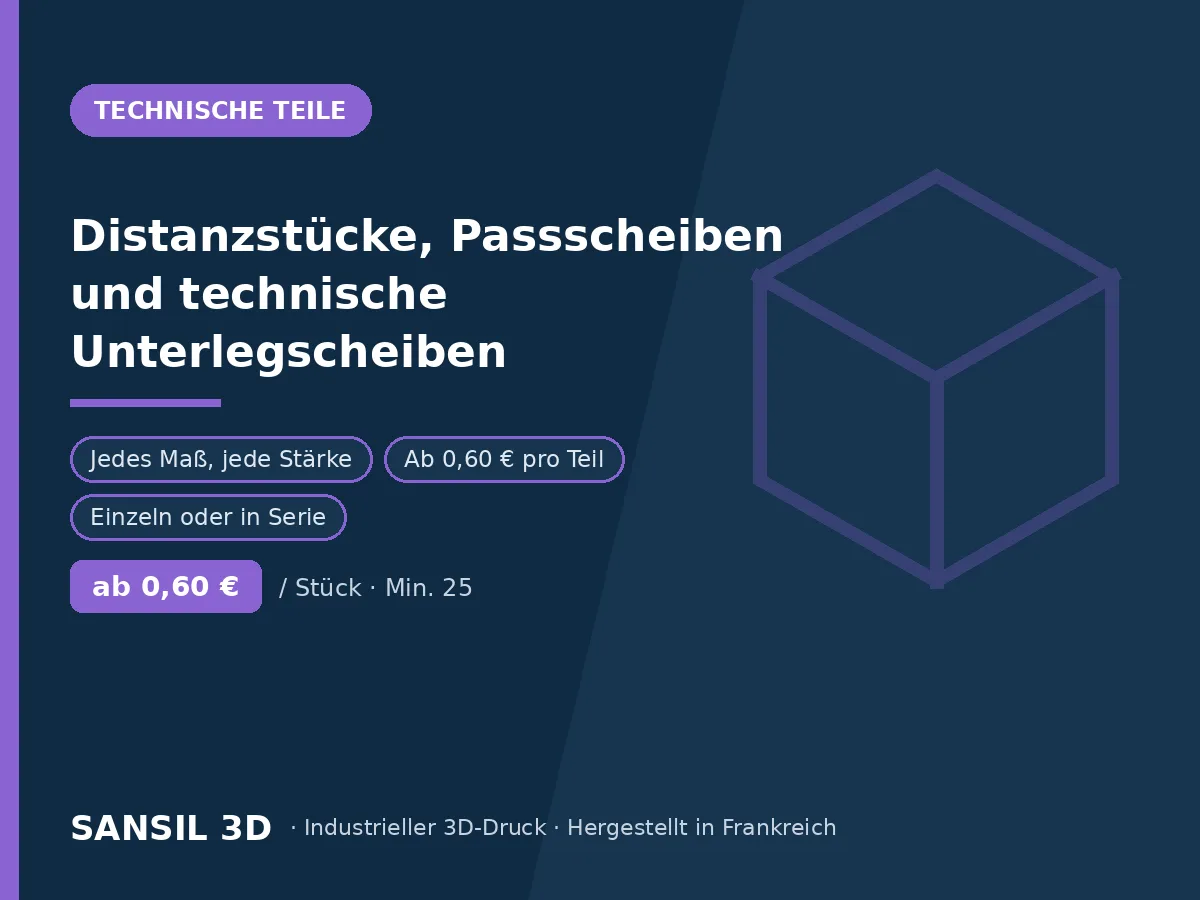 Distanzhülsen, Unterlegteile und technische Scheiben nach Maß