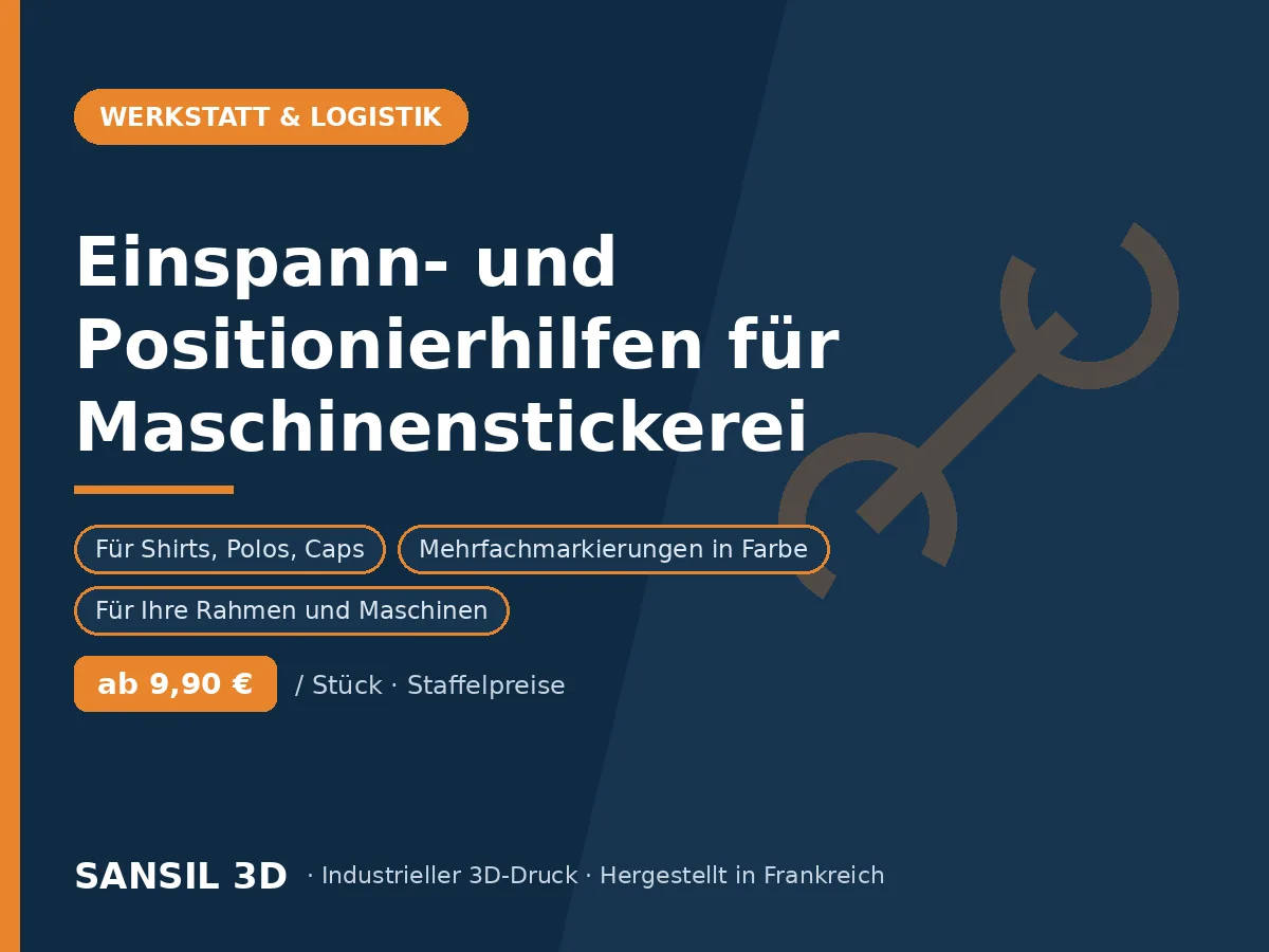 Rahmen- und Positionierschablonen für Maschinenstickerei