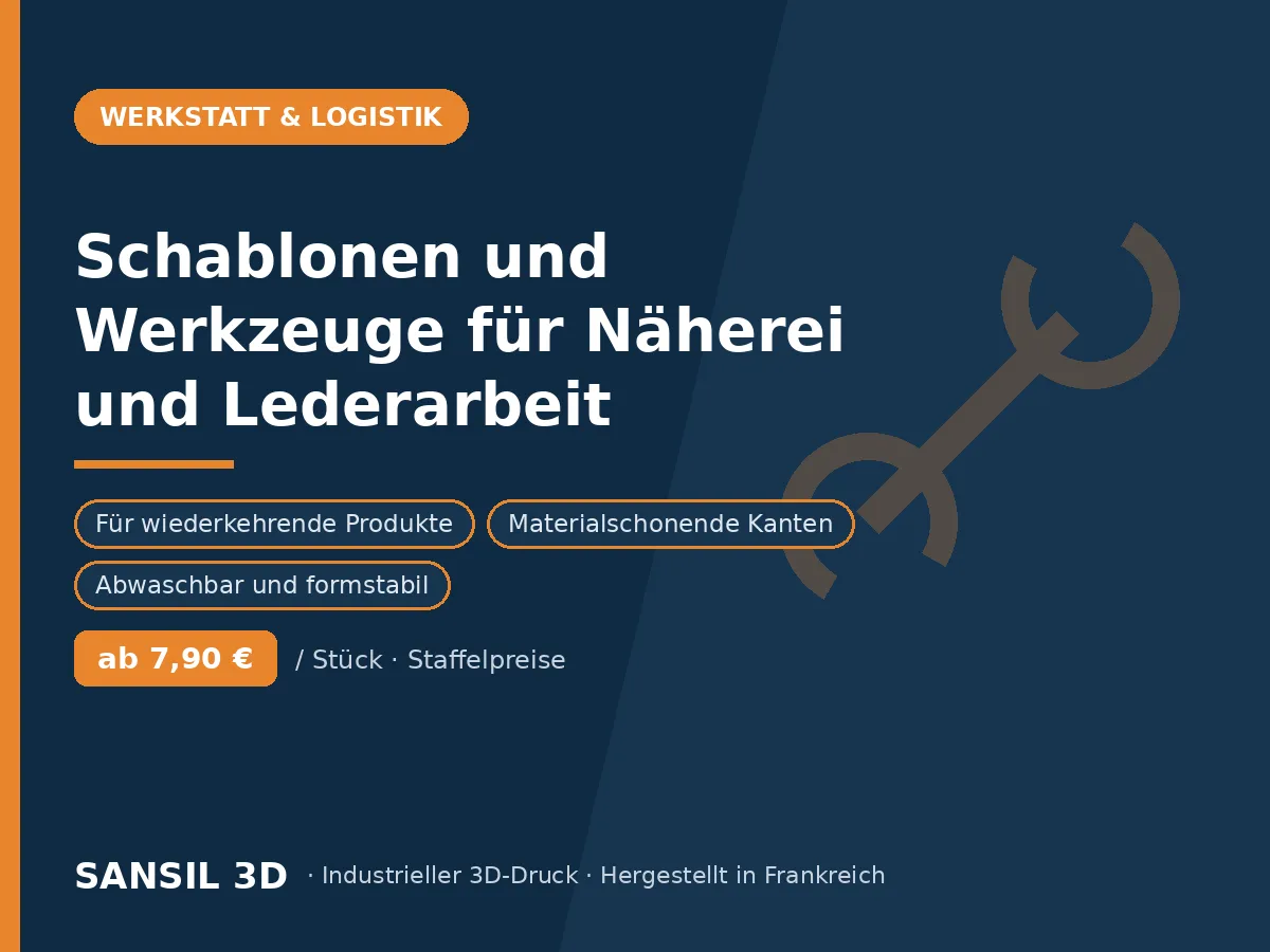 Schablonen und Werkzeuge für Näherei, Leder und Textil