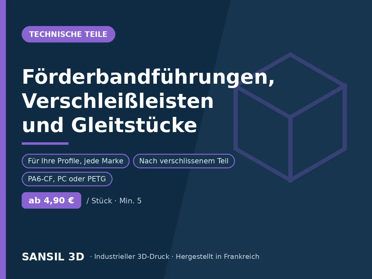 Führungen, Gleitstücke und Verschleißteile für Förderanlagen