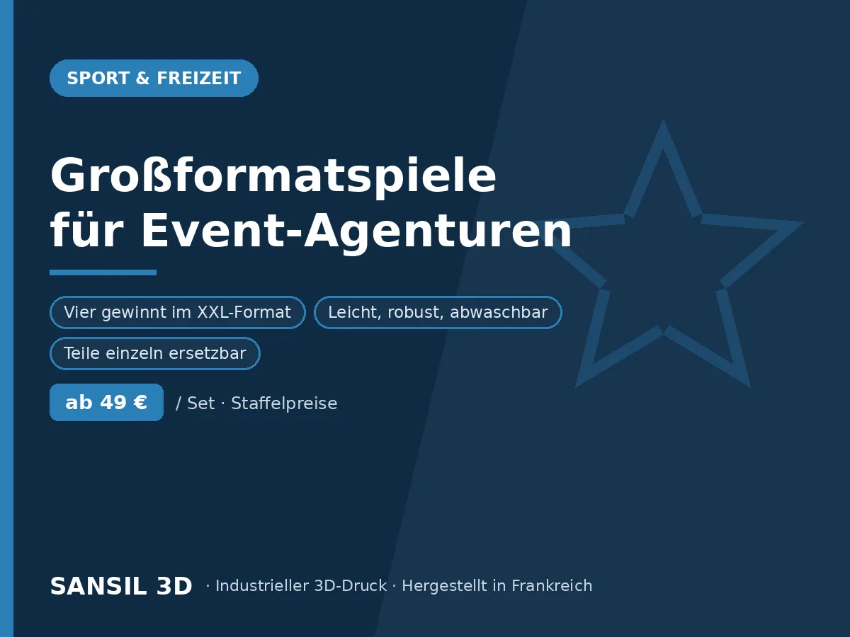 Großformatige Spiele für Animation und Betriebsfeste