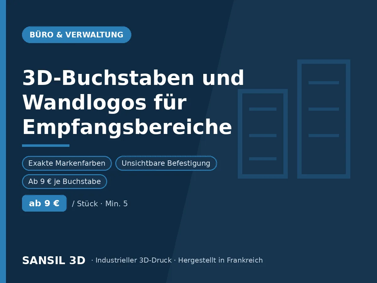 3D-Schriftzüge und Wandlogos für Empfangsbereiche