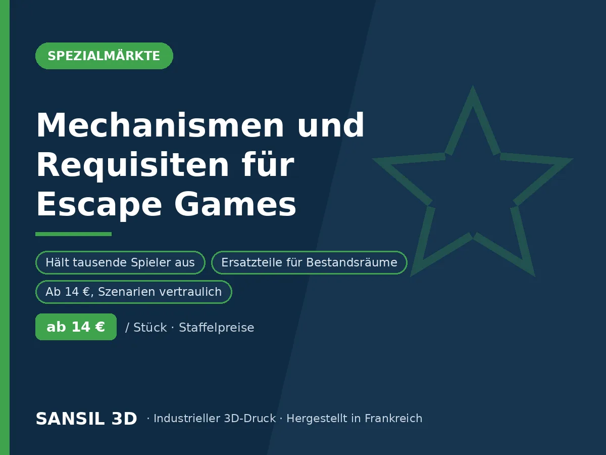 Mechanismen und Zubehör für Escape Rooms