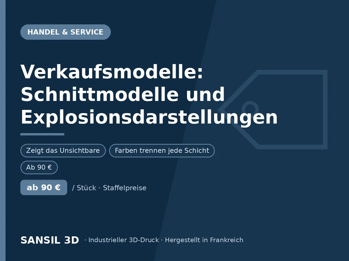 Vertriebsmodelle: Schnittmodelle und Explosionsdarstellungen