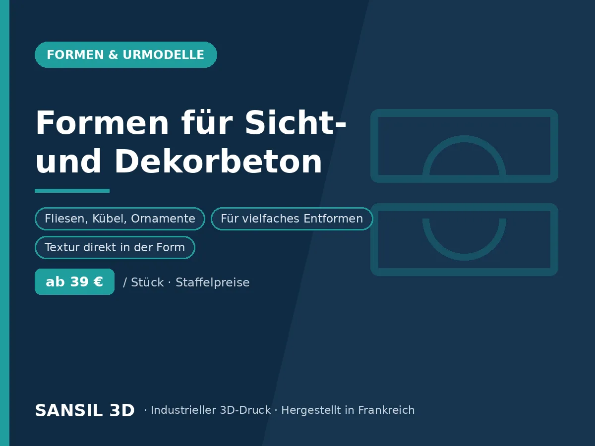 Formen für Sichtbeton, Gips und Stuck