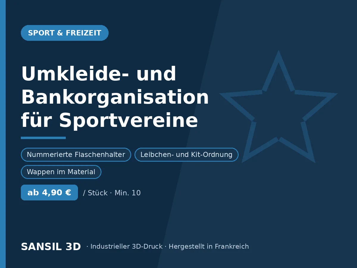 Umkleide- und Bankorganisation für Sportvereine