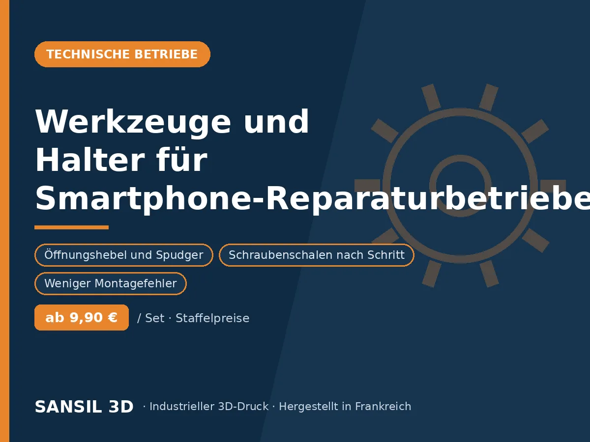 Werkzeuge und Halterungen für Smartphone-Reparaturwerkstätten