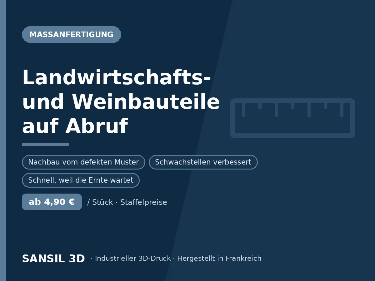 Landwirtschafts- und Weinbauteile auf Abruf