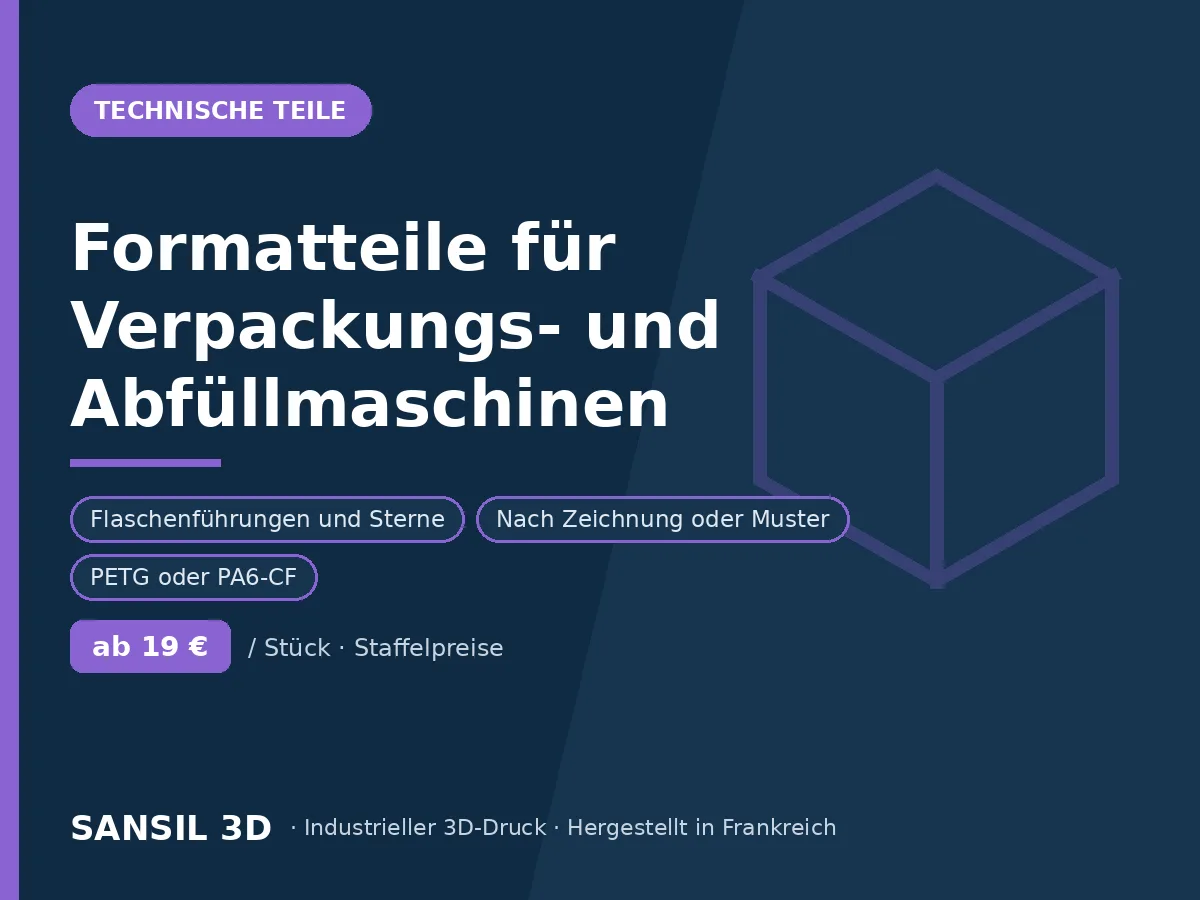 Formatteile für Verpackungs- und Abfüllmaschinen