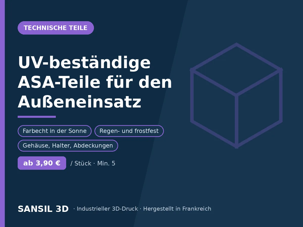 UV-beständige ASA-Teile für den Außeneinsatz