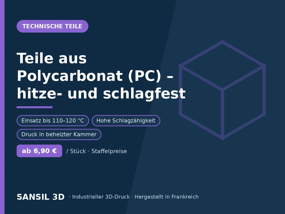 Polycarbonat-Teile (PC) – hohe Temperatur- und Schlagfestigkeit