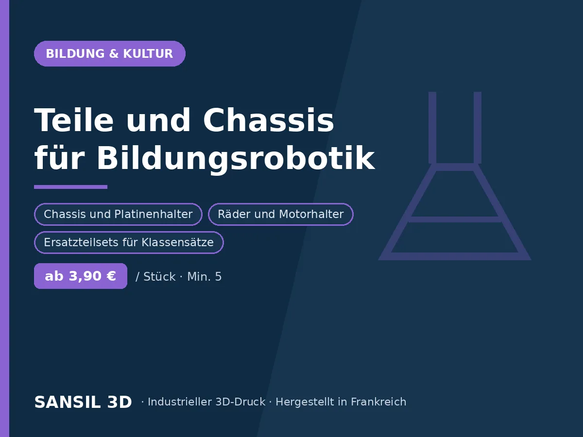 Bauteile und Chassis für Bildungsrobotik