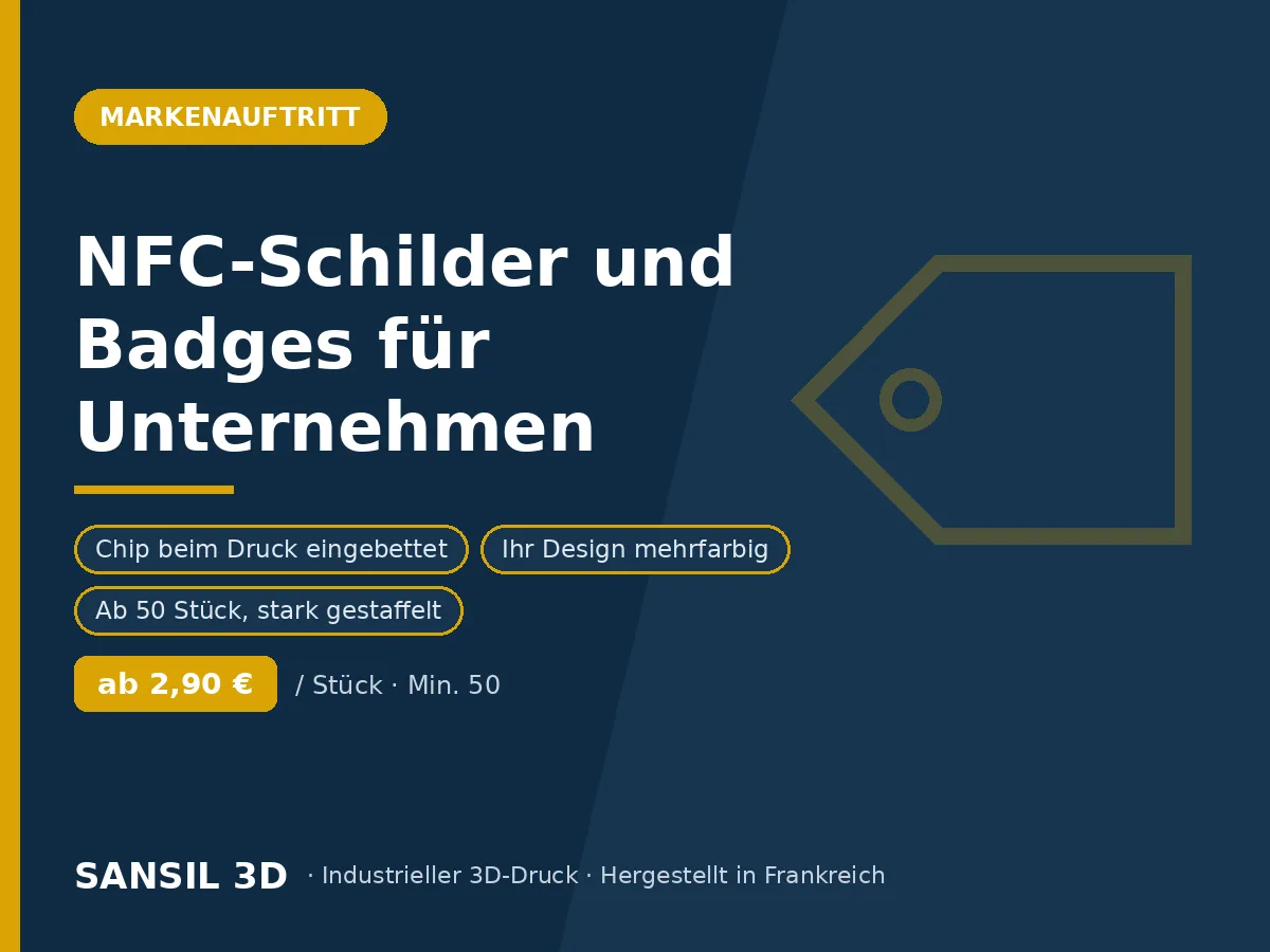 Individuelle NFC-Schilder und -Badges für Unternehmen