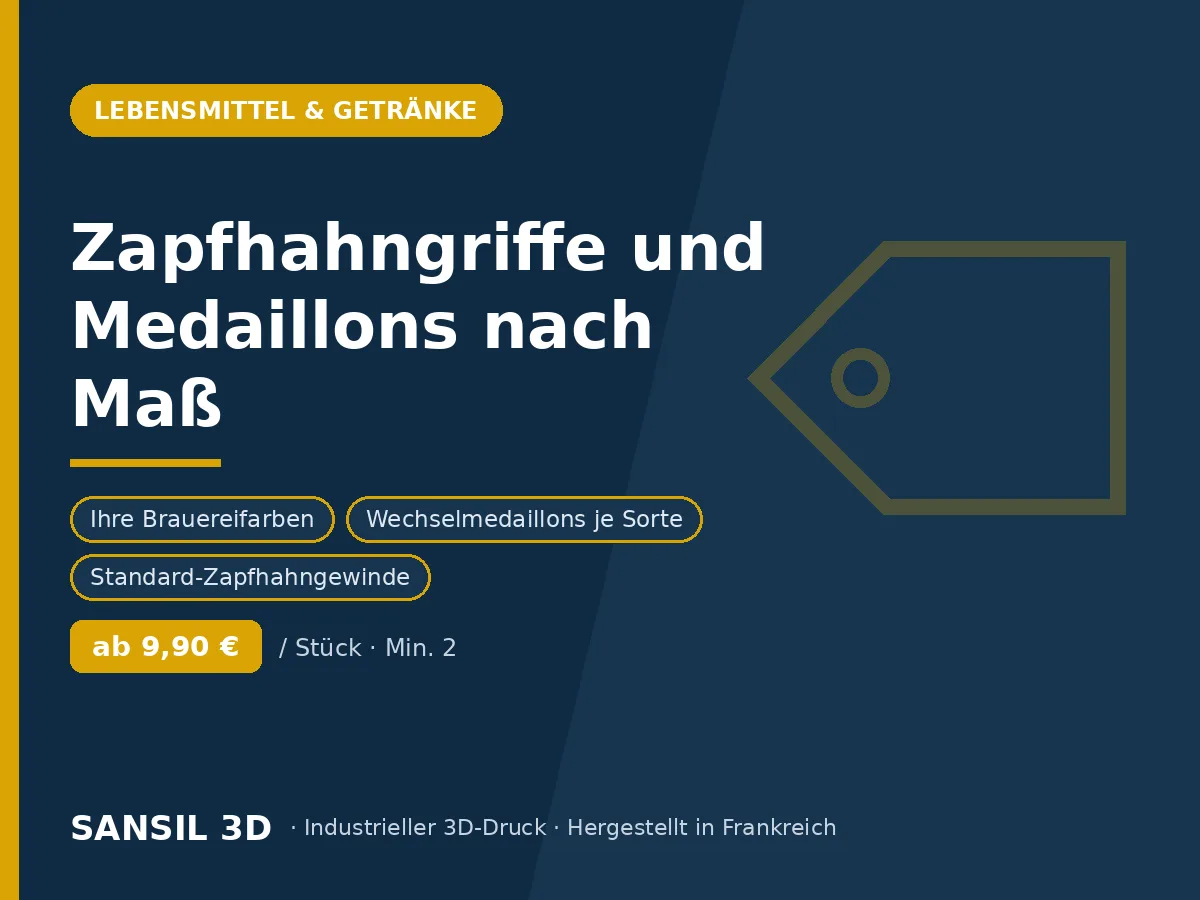 Individuelle Zapfhahngriffe und Medaillons