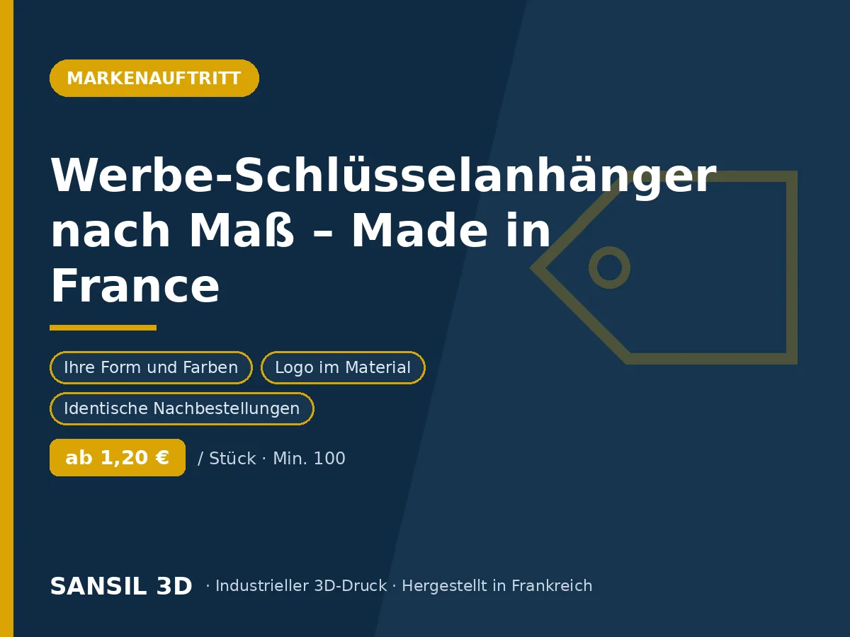 Individuelle Werbe-Schlüsselanhänger – Fertigung in Frankreich