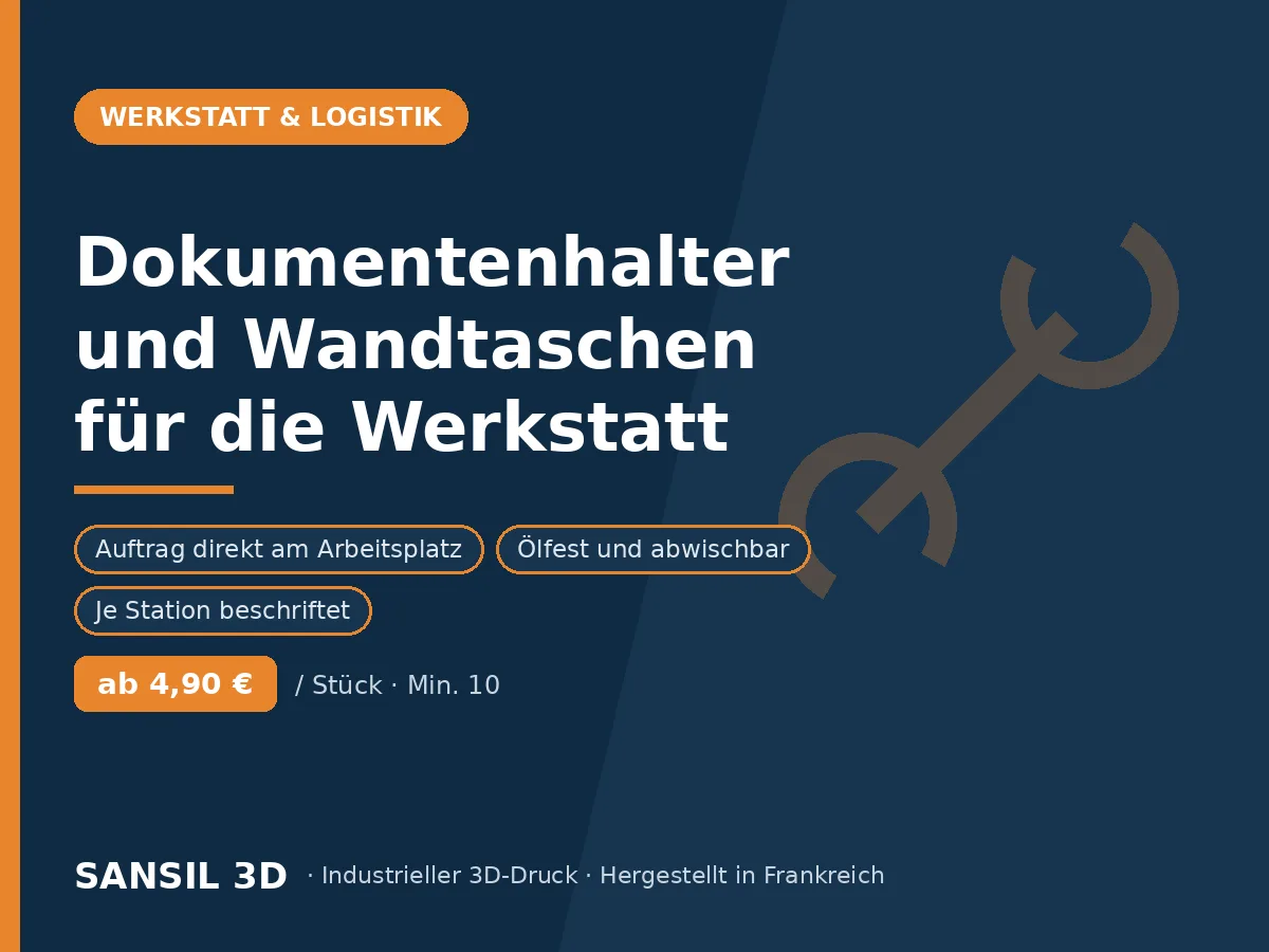 Dokumentenhalter für die Werkstatt und Wandtaschen