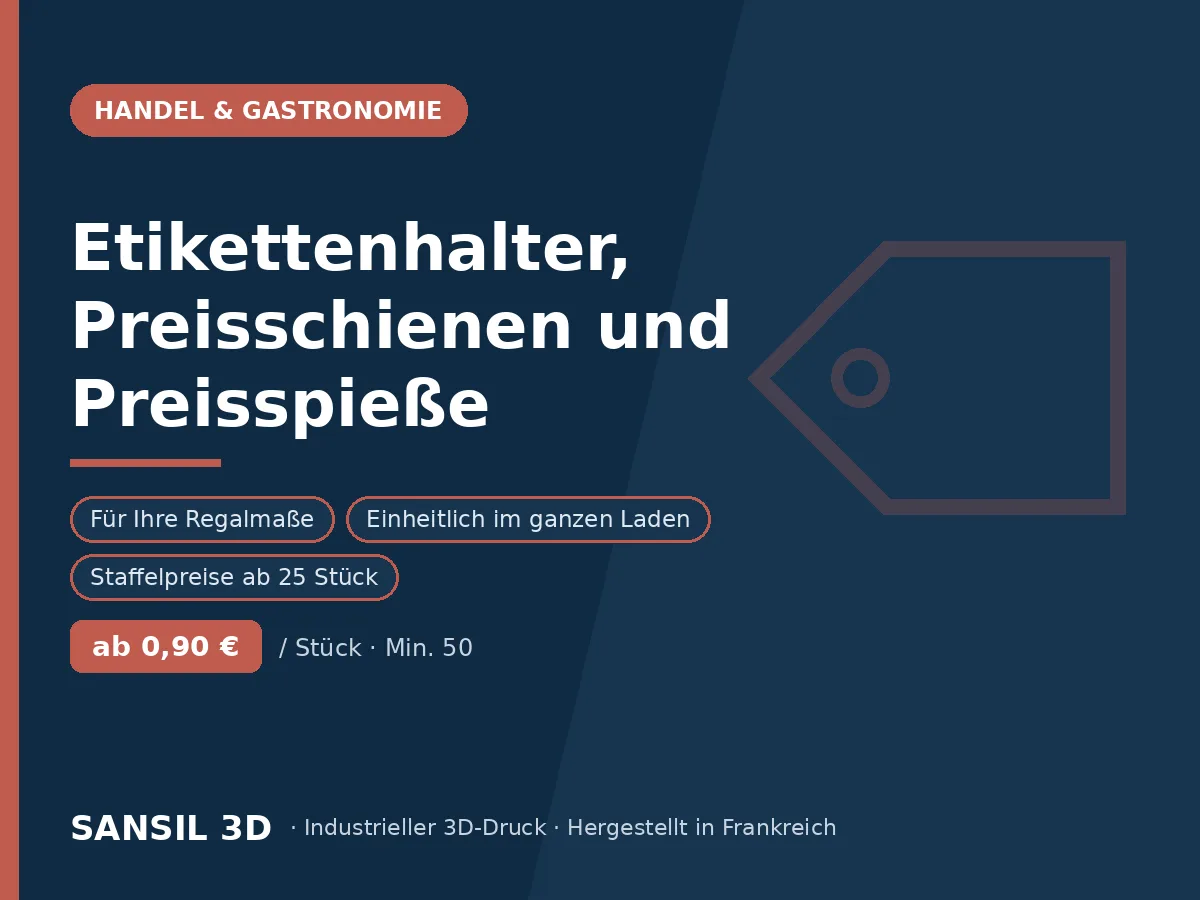 Etikettenhalter, Preisschienen und Preisstecker