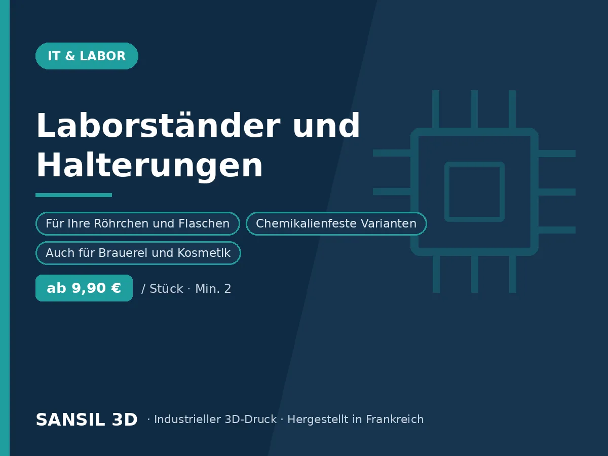 Laborständer und Reagenzglashalter