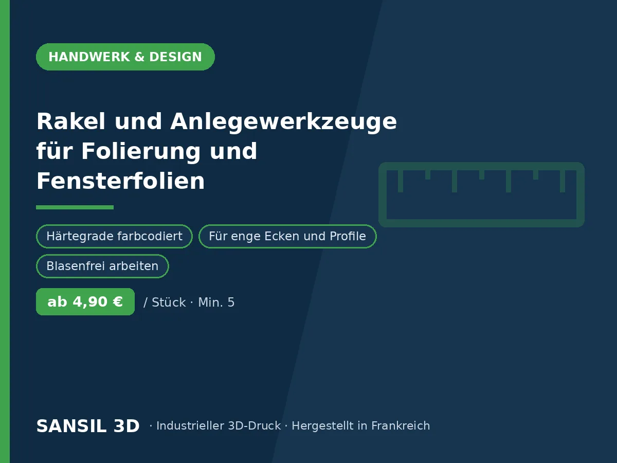 Rakel und Applikationswerkzeuge für Folierung und Glasdekor