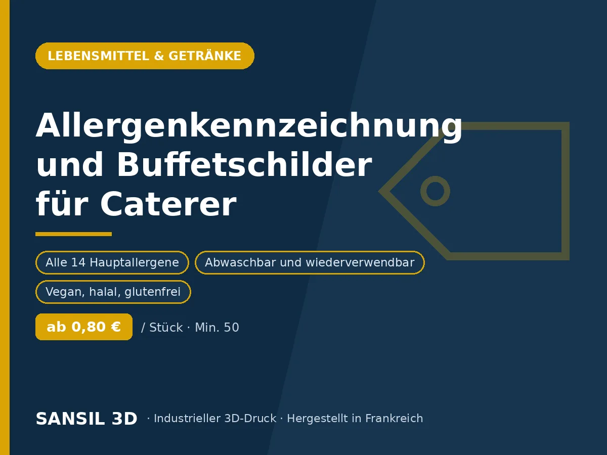 Allergenkennzeichnung und Buffetschilder für Caterer