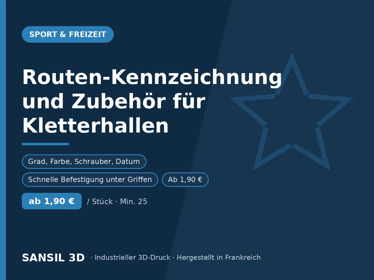Routenmarkierungen und Zubehör für Kletterhallen