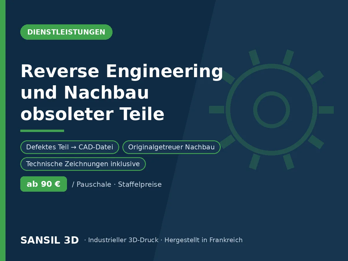 Reverse Engineering und Nachbau obsoleter Teile – Scan, CAD, Bauteil