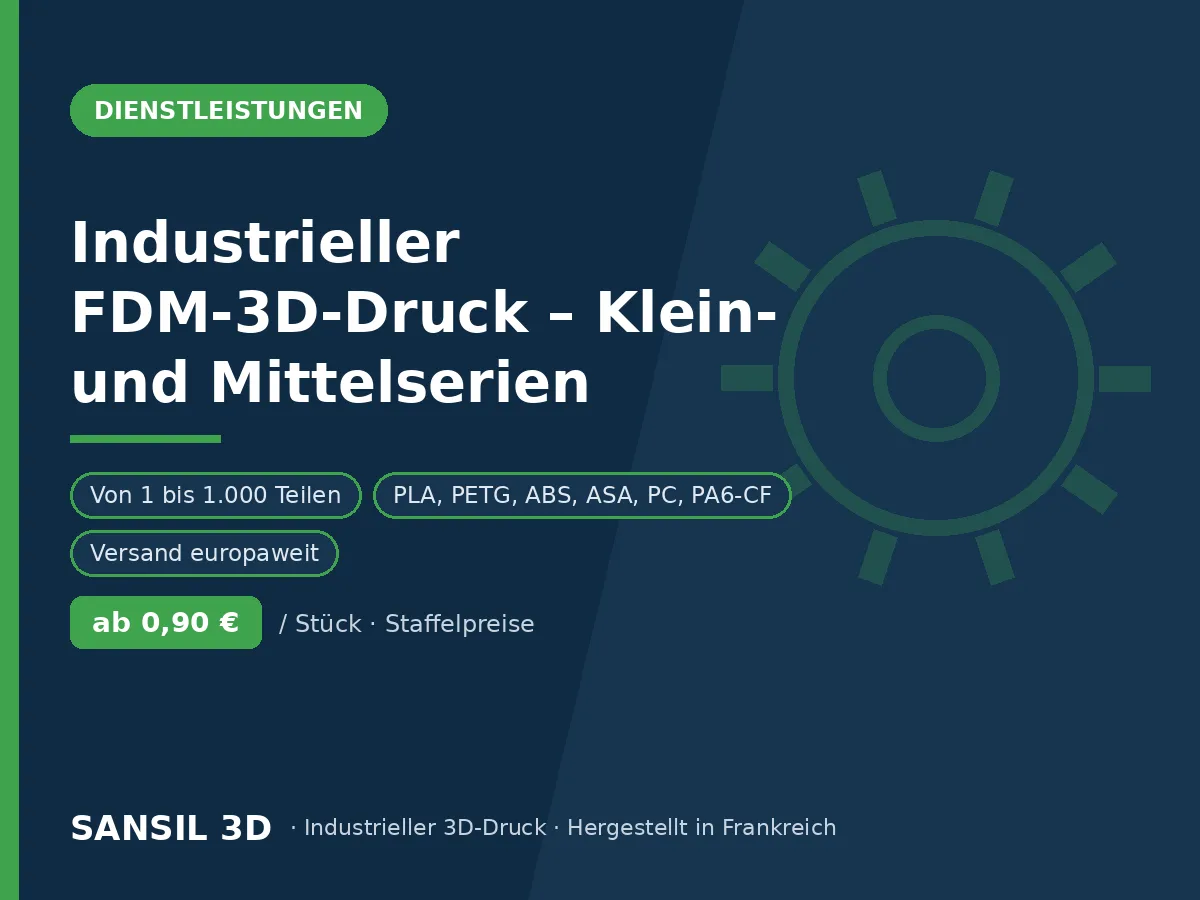 Industrieller FDM-3D-Druckservice – Klein- und Mittelserien