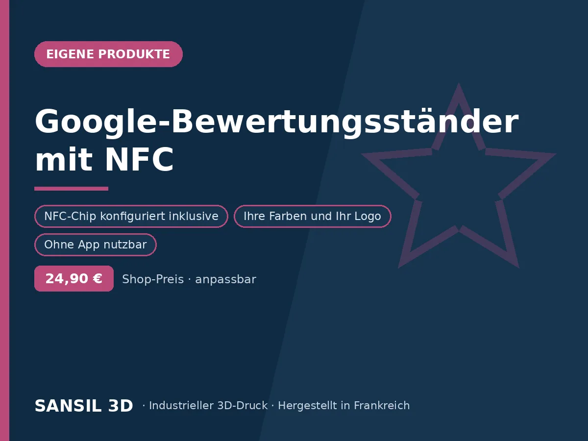 NFC-Aufsteller für Google-Bewertungen