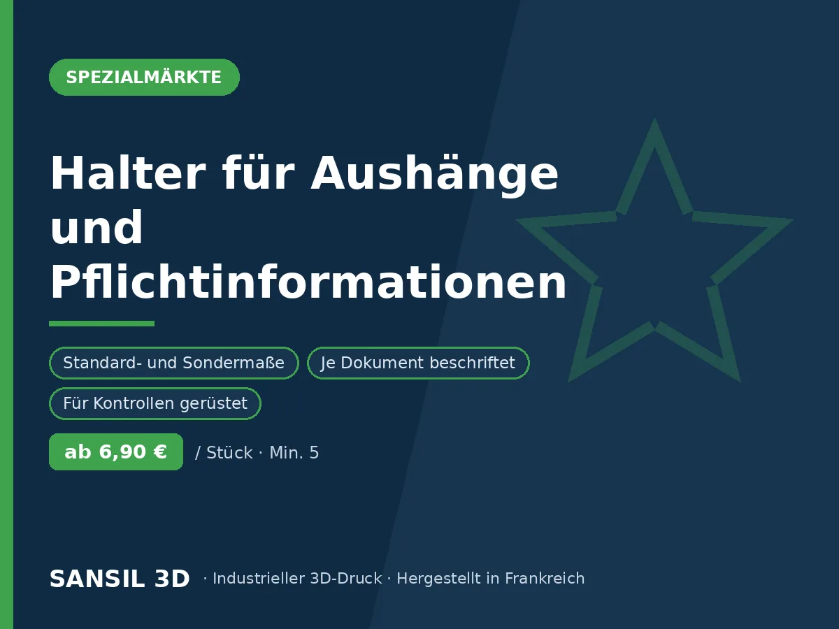 Aushanghalter für Pflichtaushänge und Plakatrahmen