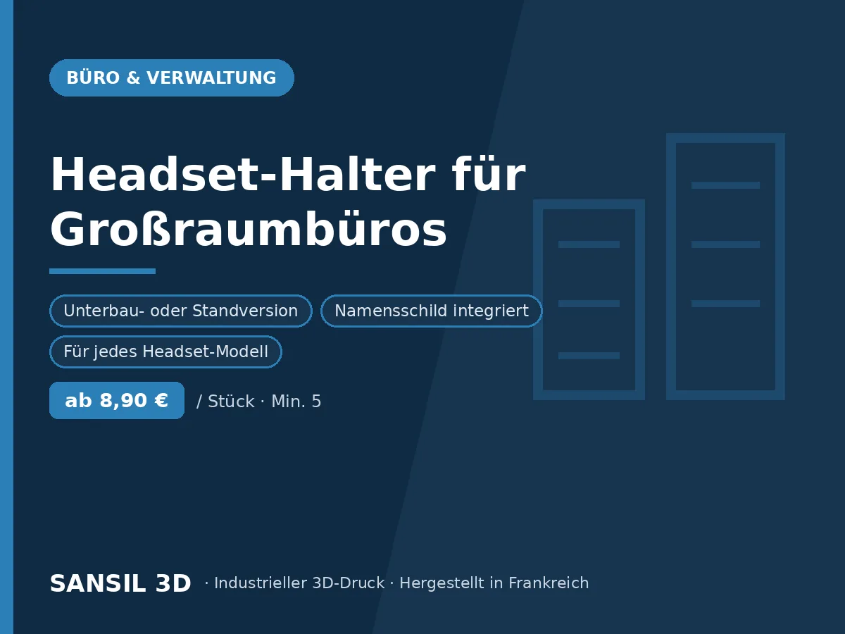 Individuelle Kopfhörerhalter für Großraumbüros