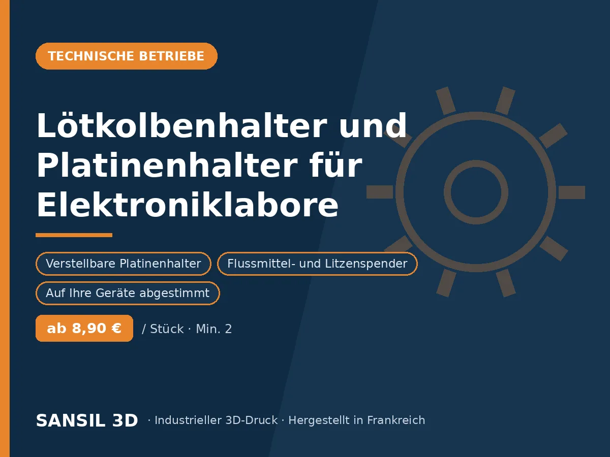 Lötkolbenhalter und Platinenhalter für Elektronikwerkstätten