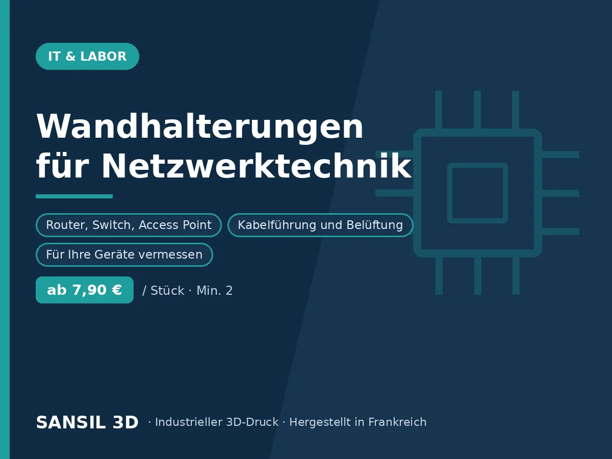 Wandhalterungen für Netzwerktechnik