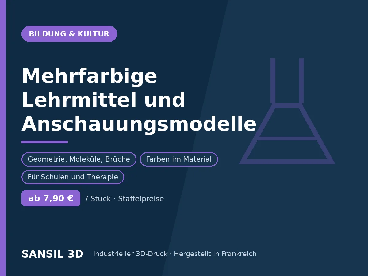 Mehrfarbige Lehrmittel und Anschauungsmodelle