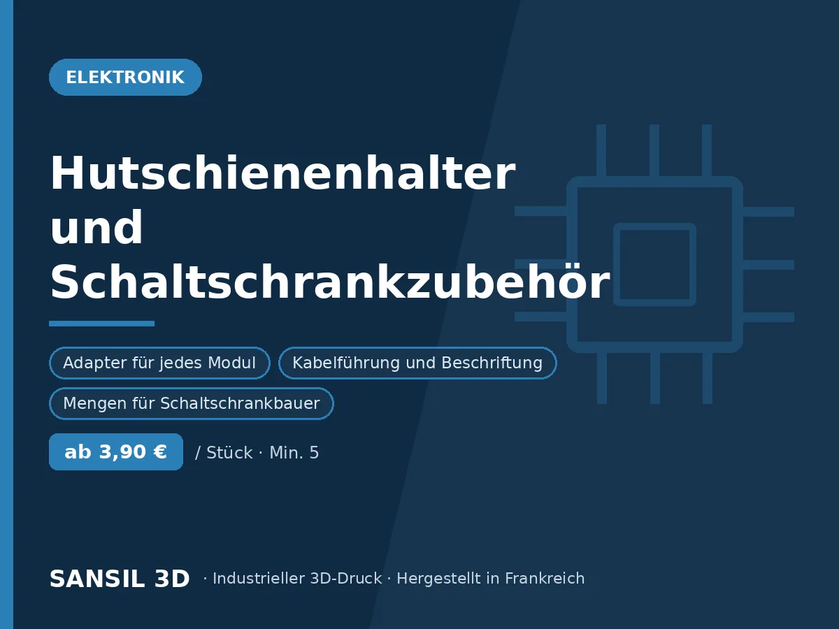 DIN-Schienenhalter und Schaltschrankzubehör nach Maß