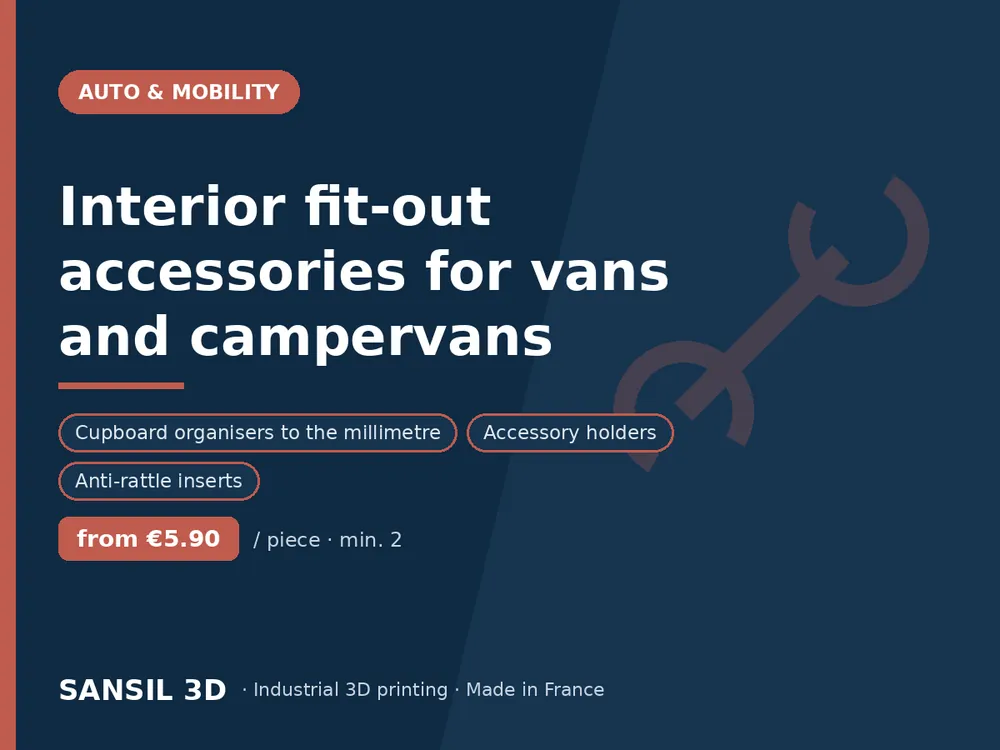 Interior fit-out accessories for vans and campervans