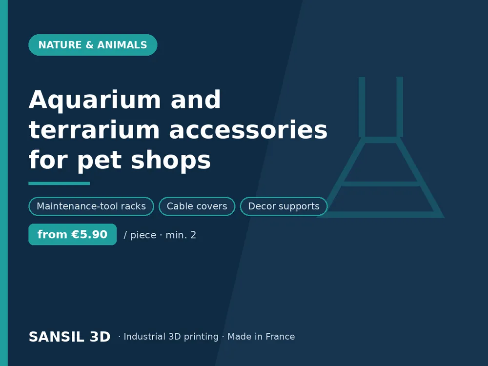 Aquarium and terrarium accessories for pet shops