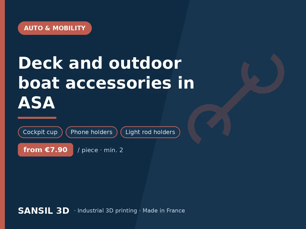 Deck and outdoor boat accessories in ASA